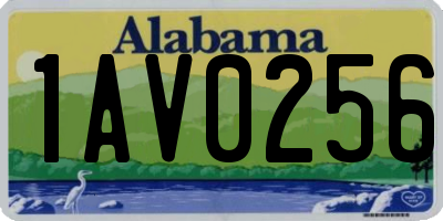 AL license plate 1AV0256