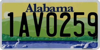 AL license plate 1AV0259