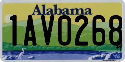 AL license plate 1AV0268