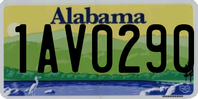 AL license plate 1AV0290