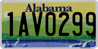 AL license plate 1AV0299