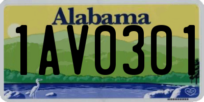 AL license plate 1AV0301