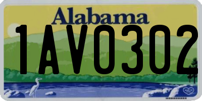 AL license plate 1AV0302