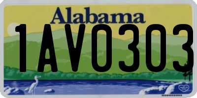 AL license plate 1AV0303