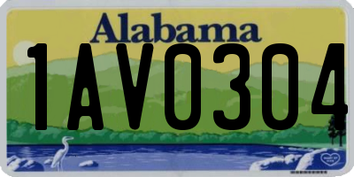 AL license plate 1AV0304