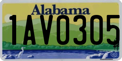 AL license plate 1AV0305
