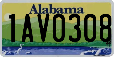 AL license plate 1AV0308