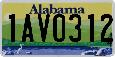AL license plate 1AV0312