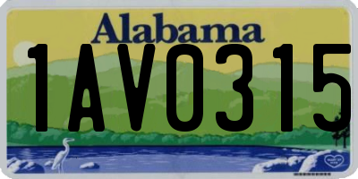 AL license plate 1AV0315