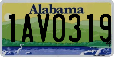 AL license plate 1AV0319
