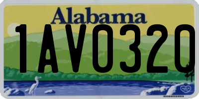 AL license plate 1AV0320