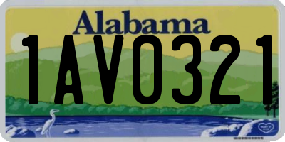 AL license plate 1AV0321