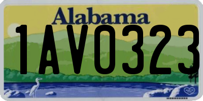AL license plate 1AV0323