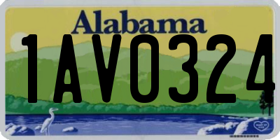 AL license plate 1AV0324