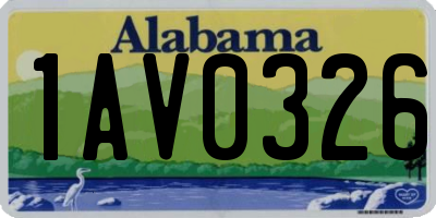 AL license plate 1AV0326