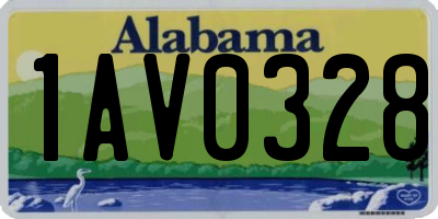 AL license plate 1AV0328