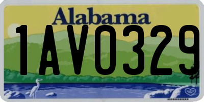 AL license plate 1AV0329