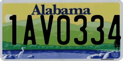 AL license plate 1AV0334