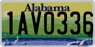 AL license plate 1AV0336