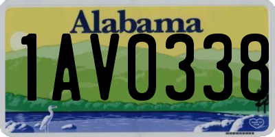 AL license plate 1AV0338