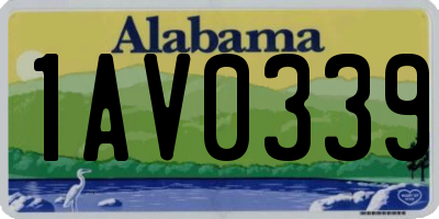 AL license plate 1AV0339