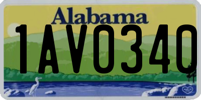 AL license plate 1AV0340