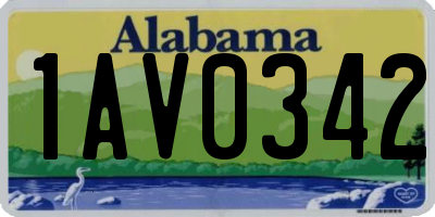 AL license plate 1AV0342