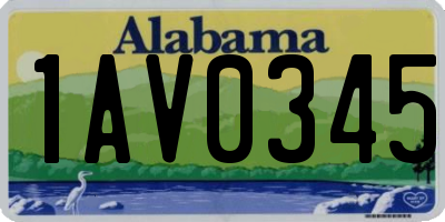 AL license plate 1AV0345