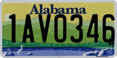AL license plate 1AV0346