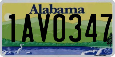 AL license plate 1AV0347