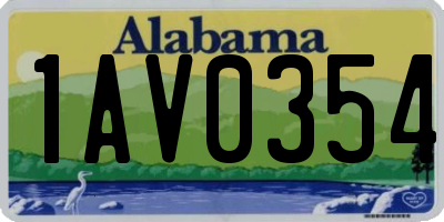 AL license plate 1AV0354