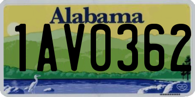 AL license plate 1AV0362