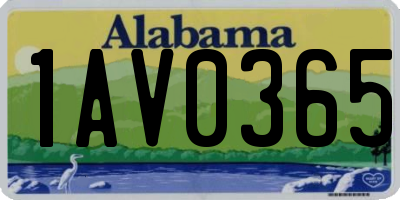 AL license plate 1AV0365