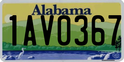 AL license plate 1AV0367