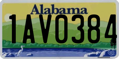 AL license plate 1AV0384