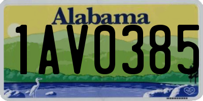 AL license plate 1AV0385