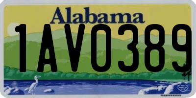 AL license plate 1AV0389