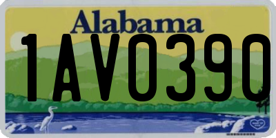 AL license plate 1AV0390