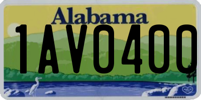 AL license plate 1AV0400