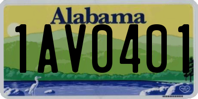 AL license plate 1AV0401