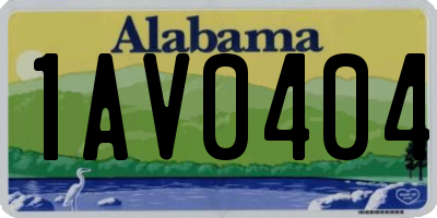 AL license plate 1AV0404