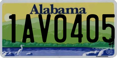 AL license plate 1AV0405