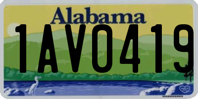 AL license plate 1AV0419