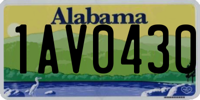 AL license plate 1AV0430