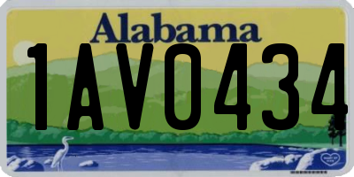 AL license plate 1AV0434