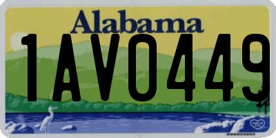 AL license plate 1AV0449