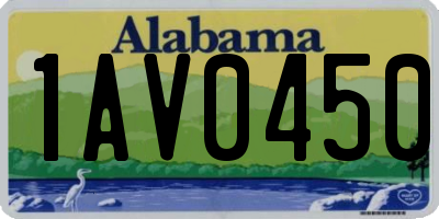 AL license plate 1AV0450