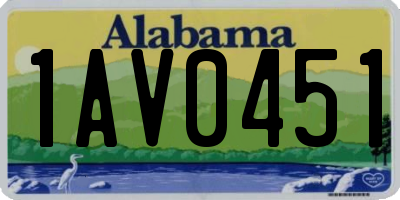 AL license plate 1AV0451