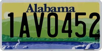AL license plate 1AV0452