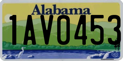 AL license plate 1AV0453